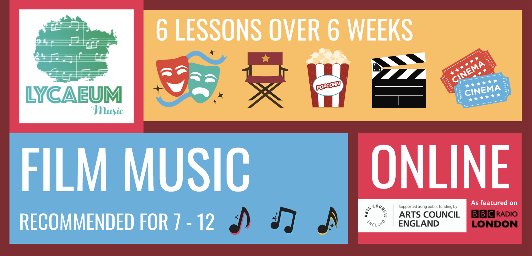 film music (10-12yo's) - 6-week online course - pick your weekly time slot
