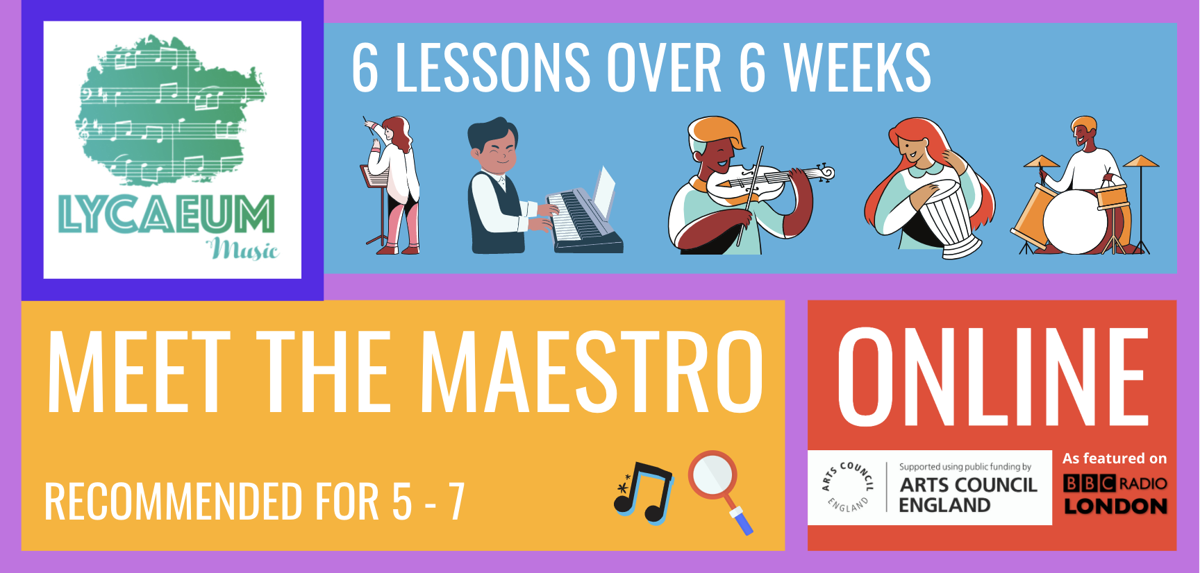 meet the maestro (5-7yo's) - 6-week online course - pick your weekly slot