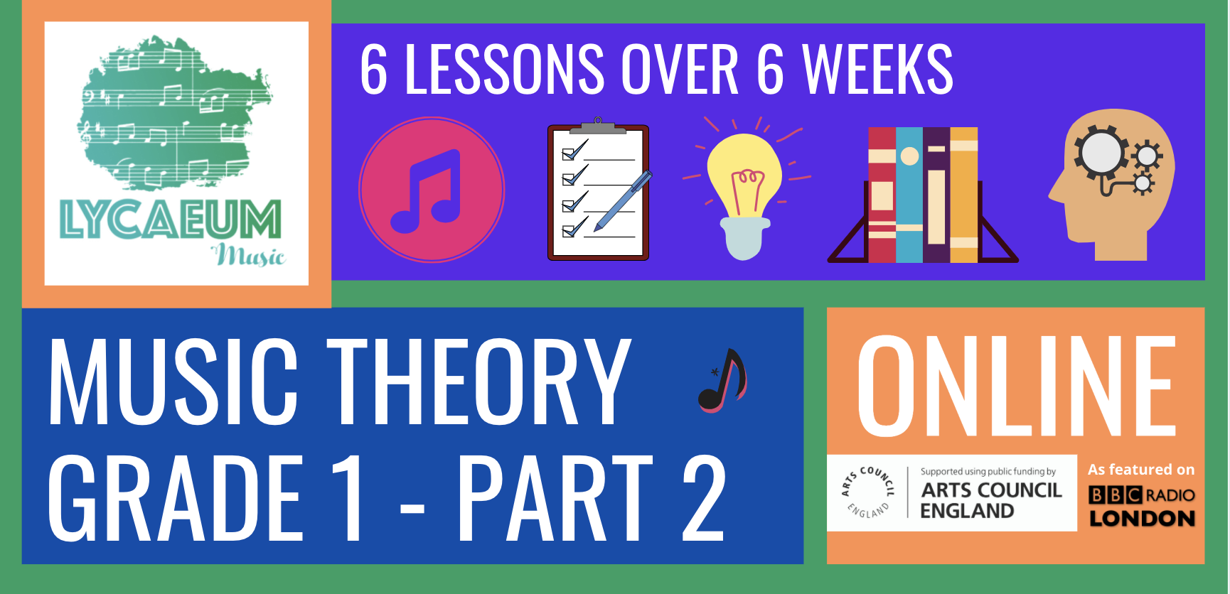 abrsm music theory: grade 1, pt.2 (10-12yo's) - pick your weekly time slot