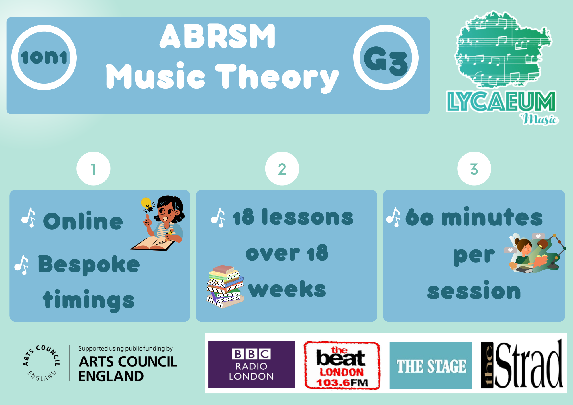 1on1 abrsm music theory: grade 3 – bespoke timings to suit your schedule