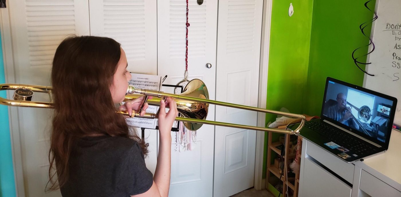 trombone lessons at home or online