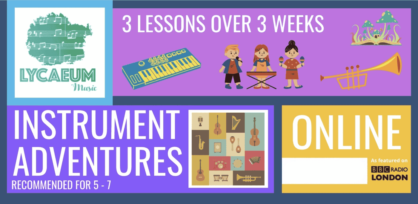 instrument adventures (5 - 7yo) - pick your weekly time slot